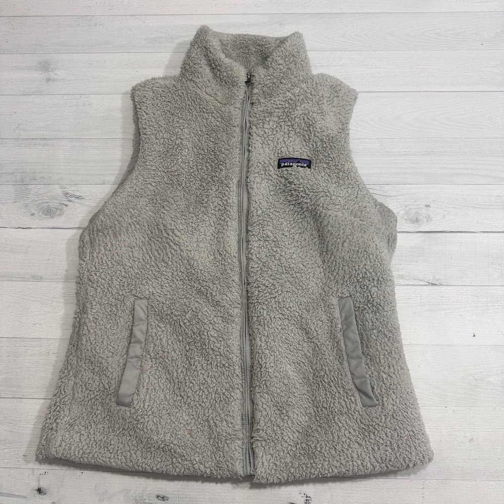 Patagonia Gray Los Gatos Vest Size Full Zip High Pile women's medium